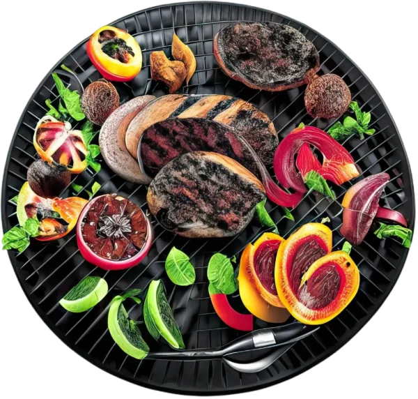 BBQ dish with vegetables